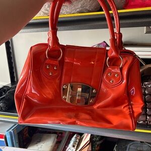 Glossy Orange Handbag